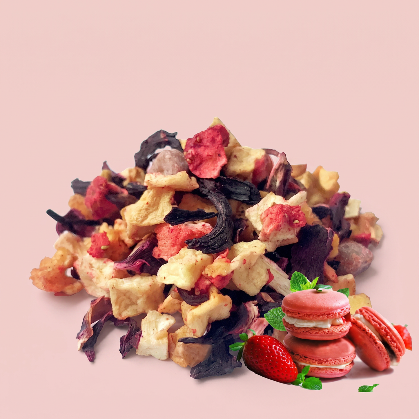 Creamy Strawberry Macaron Tea 100g